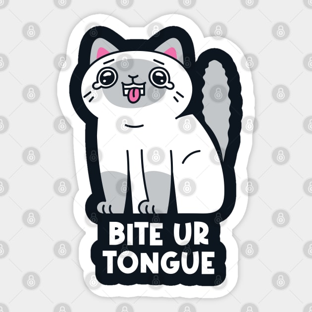 Bite Your Tongue, Cat! Sticker by rarpoint